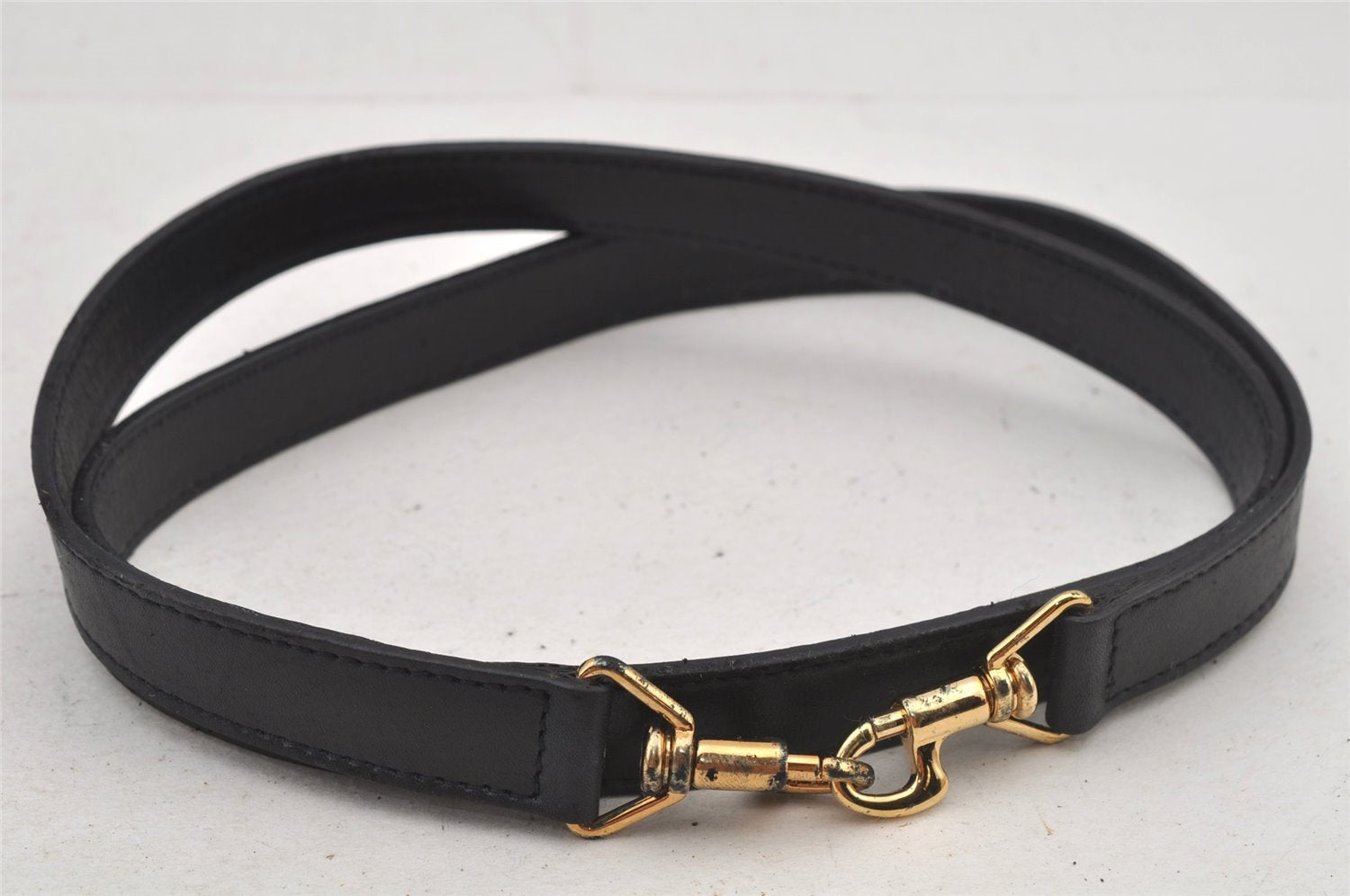 Authentic GUCCI Bamboo 2Way Shoulder Hand Bag Leather Navy Junk 7218J