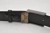 Authentic GUCCI Belt GG PVC Leather Size 95cm 37.4" 114990 Brown 7218K