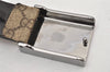 Authentic GUCCI Belt GG PVC Leather Size 95cm 37.4" 114990 Brown 7218K