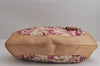 Authentic GUCCI Flora Bamboo Flower 2Way Shoulder Bag Canvas Leather Beige 7219J