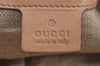 Authentic GUCCI Flora Bamboo Flower 2Way Shoulder Bag Canvas Leather Beige 7219J
