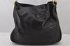 Authentic GUCCI Bamboo 2Way Shoulder Hand Bag Purse Leather Black Junk 7219K