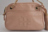 Authentic TORY BURCH Harper Leather Chain Shoulder Bag Purse Pink 7220J