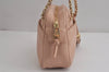 Authentic TORY BURCH Harper Leather Chain Shoulder Bag Purse Pink 7220J