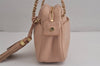 Authentic TORY BURCH Harper Leather Chain Shoulder Bag Purse Pink 7220J