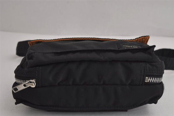 Authentic PORTER Vintage Nylon Shoulder Cross Body Bag Purse Black 7221J