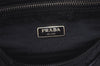 Authentic PRADA Nylon Tessuto Saffiano Leather Shoulder Cross Bag Black 7221K