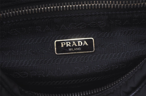 Authentic PRADA Nylon Tessuto Saffiano Leather Shoulder Cross Bag Black 7221K