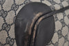 Authentic GUCCI Sherry Line Hand Boston Bag GG PVC Leather Navy Blue Junk  7223J