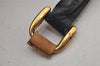 Authentic GUCCI Sherry Line Hand Boston Bag GG PVC Leather Navy Blue Junk  7223J