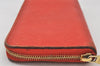 Auth Louis Vuitton Monogram Empreinte Portefeuille Secret Long Wallet Red 7225K