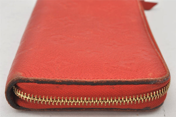 Auth Louis Vuitton Monogram Empreinte Portefeuille Secret Long Wallet Red 7225K