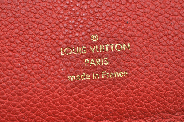 Auth Louis Vuitton Monogram Empreinte Portefeuille Secret Long Wallet Red 7225K