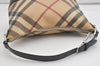 Authentic BURBERRY Nova Check Shoulder Hand Bag Purse PVC Leather Beige 7226J