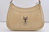 Authentic GUCCI Vintage Shoulder Hand Bag Purse Enamel Beige 7227J