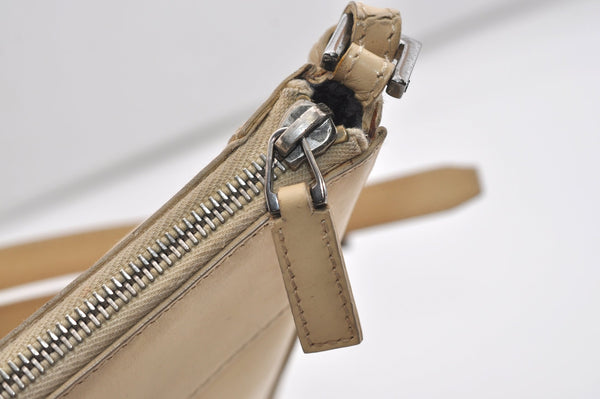 Authentic GUCCI Vintage Shoulder Hand Bag Purse Enamel Beige 7227J