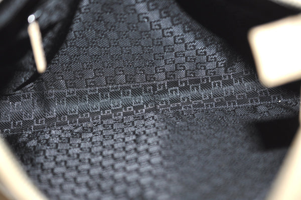 Authentic GUCCI Vintage Shoulder Hand Bag Purse Enamel Beige 7227J