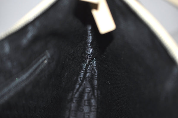 Authentic GUCCI Vintage Shoulder Hand Bag Purse Enamel Beige 7227J