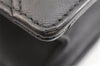 Authentic BURBERRY Vintage Leather Clutch Hand Bag Purse Black 7227K