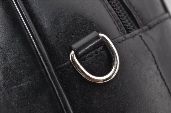 Authentic GUCCI SOHO 2Way Shoulder Hand Tote Bag Purse Enamel Black Junk 7228J