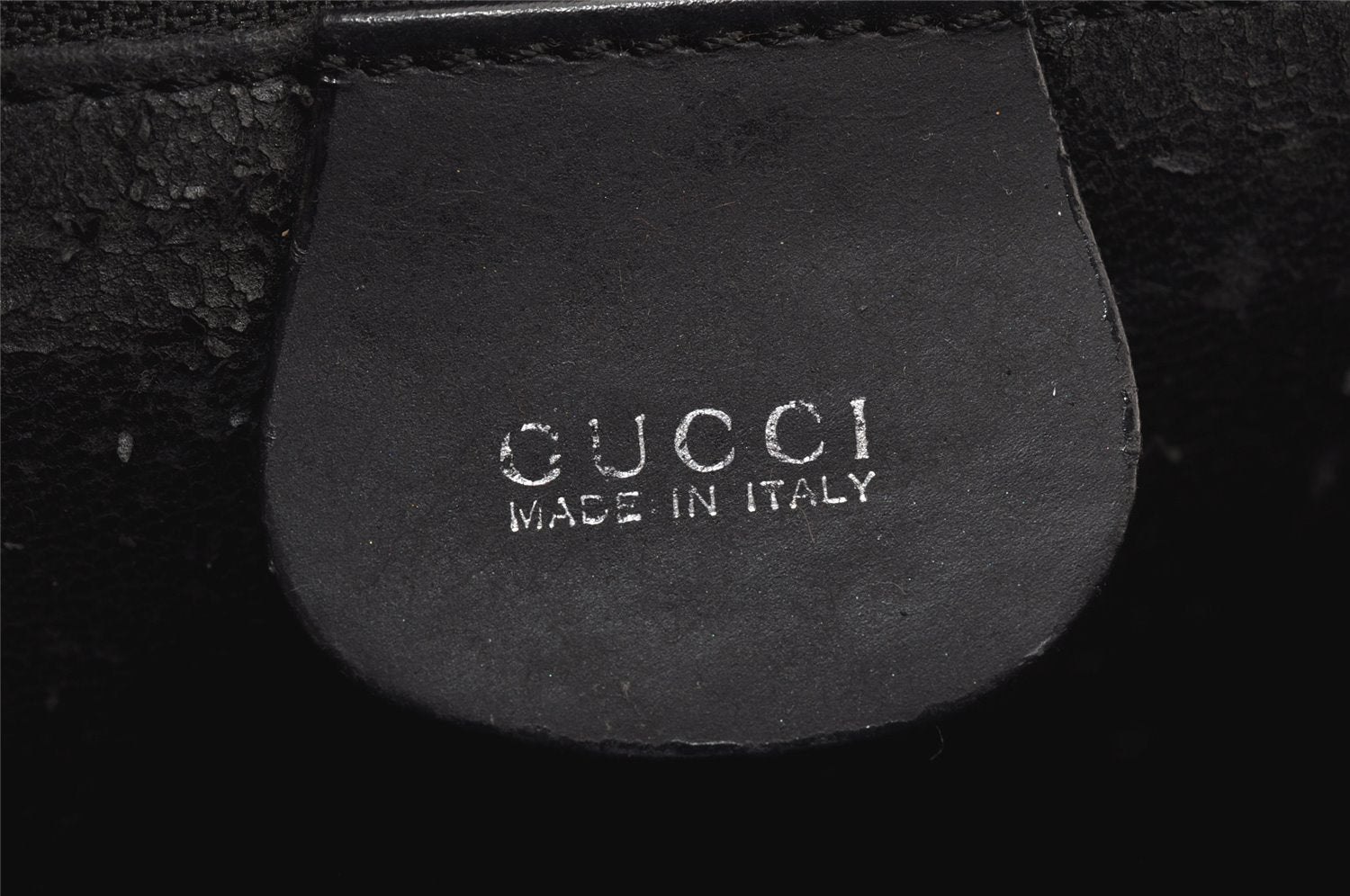 Authentic GUCCI SOHO 2Way Shoulder Hand Tote Bag Purse Enamel Black Junk 7228J