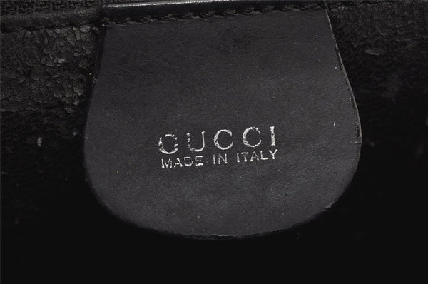 Authentic GUCCI SOHO 2Way Shoulder Hand Tote Bag Purse Enamel Black Junk 7228J