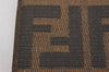 Authentic FENDI Zucca Bifold Wallet Holder Purse Canvas Leather Brown 7230J