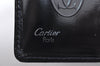 Authentic Cartier Happy Birthday Bifold Wallet Purse Enamel Black 7231H