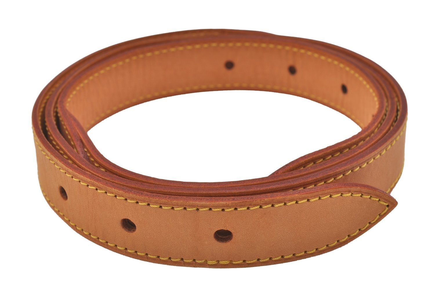 Authentic Louis Vuitton Leather Shoulder Strap Beige 49.6