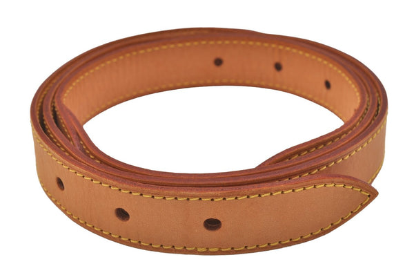 Authentic Louis Vuitton Leather Shoulder Strap Beige 49.6" LV 7233J