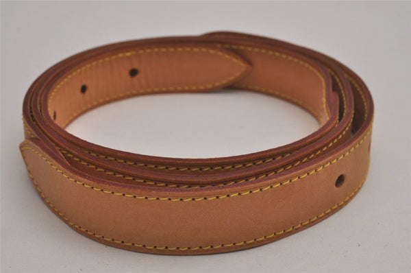 Authentic Louis Vuitton Leather Shoulder Strap Beige 49.6" LV 7233J