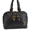 Authentic Louis Vuitton Monogram Double Jeu Neo Alma Hand Bag M40286 Black 7234I