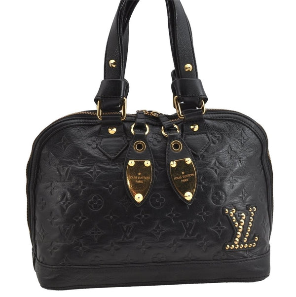 Authentic Louis Vuitton Monogram Double Jeu Neo Alma Hand Bag M40286 Black 7234I