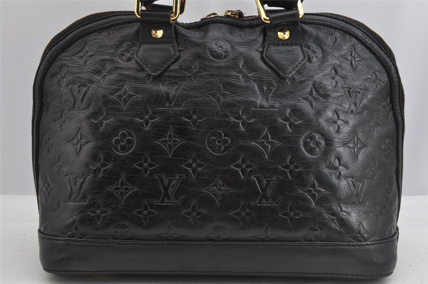 Authentic Louis Vuitton Monogram Double Jeu Neo Alma Hand Bag M40286 Black 7234I