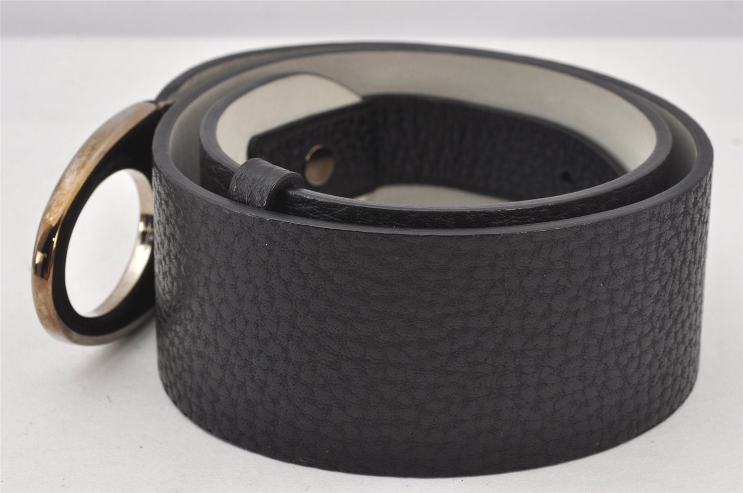 Authentic BVLGARI Vintage Leather Belt Size 82-85cm 32.3-33.5