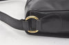 Authentic GUCCI Vintage Shoulder Bag Purse Leather Black 7237K