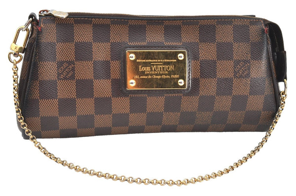Authentic Louis Vuitton Damier Eva Accessories Pouch Hand Bag N55213 LV 7239G