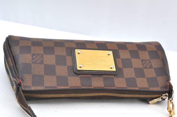 Authentic Louis Vuitton Damier Eva Accessories Pouch Hand Bag N55213 LV 7239G