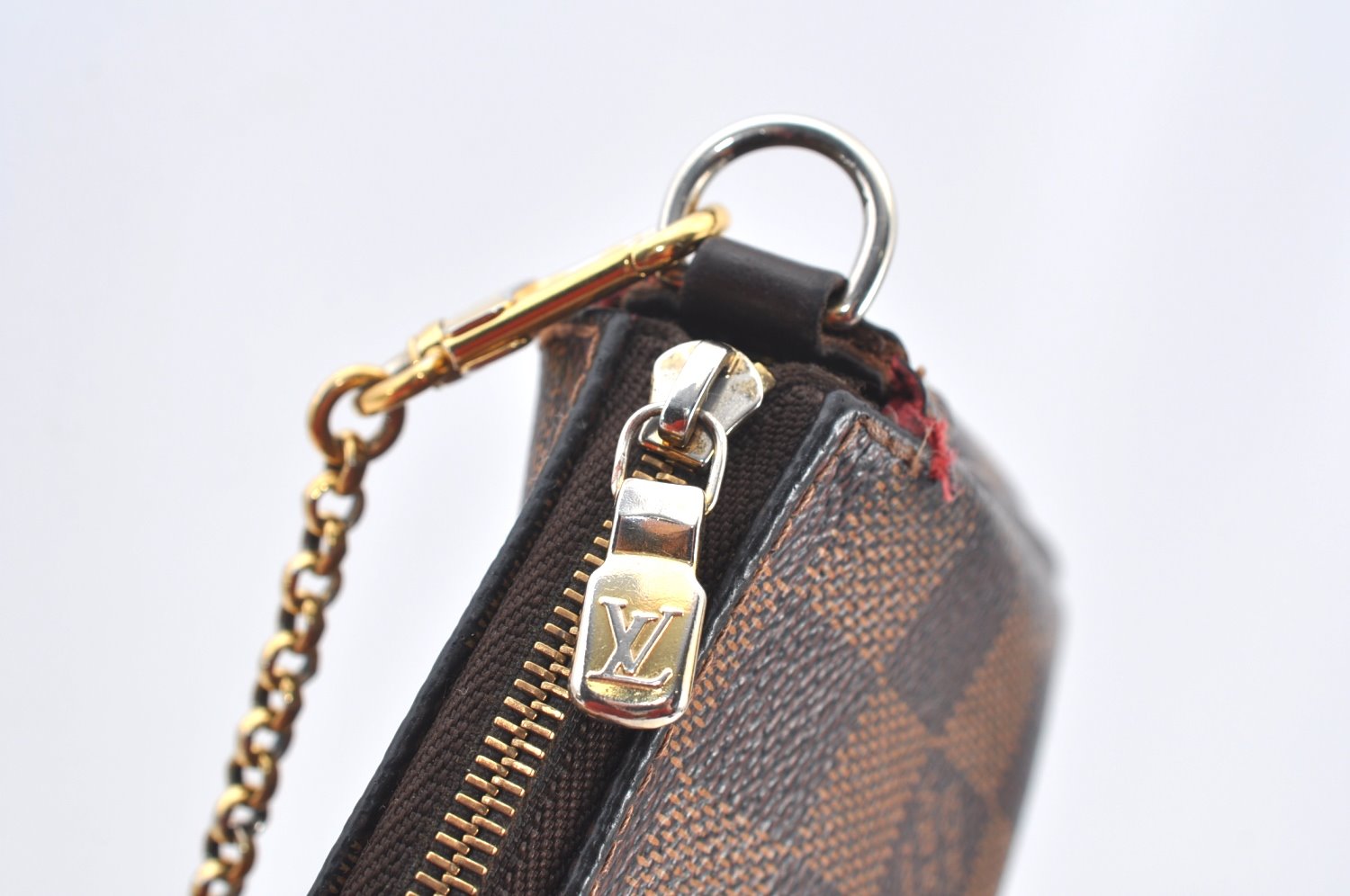 Authentic Louis Vuitton Damier Eva Accessories Pouch Hand Bag N55213 LV 7239G