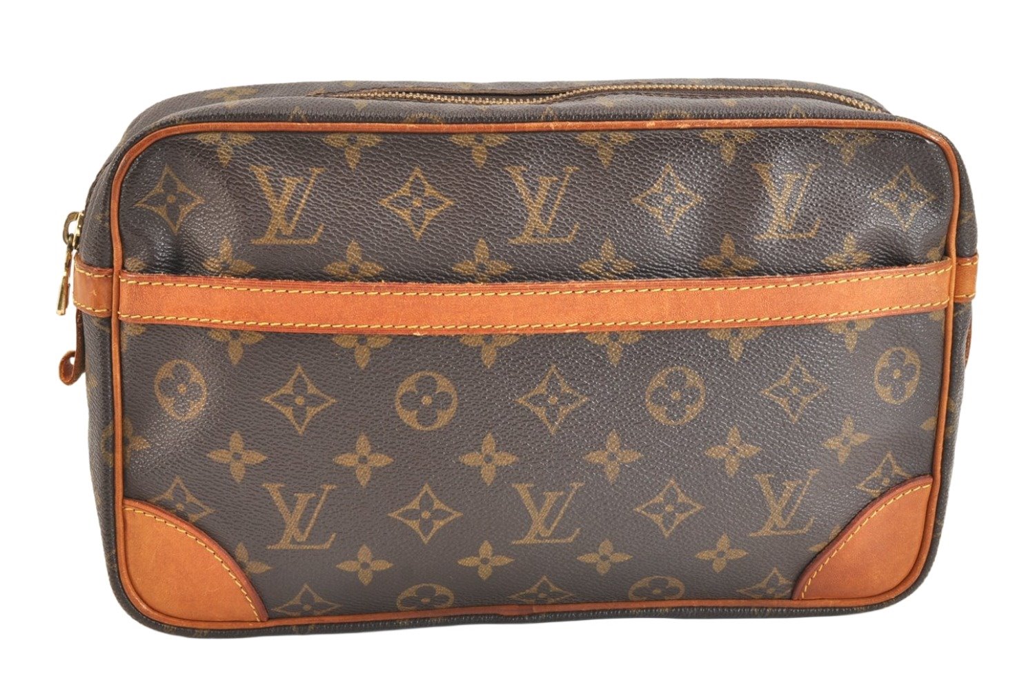 Authentic Louis Vuitton Monogram Compiegne 28 Clutch Hand Bag M51845 LV 7240K