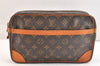 Authentic Louis Vuitton Monogram Compiegne 28 Clutch Hand Bag M51845 LV 7240K