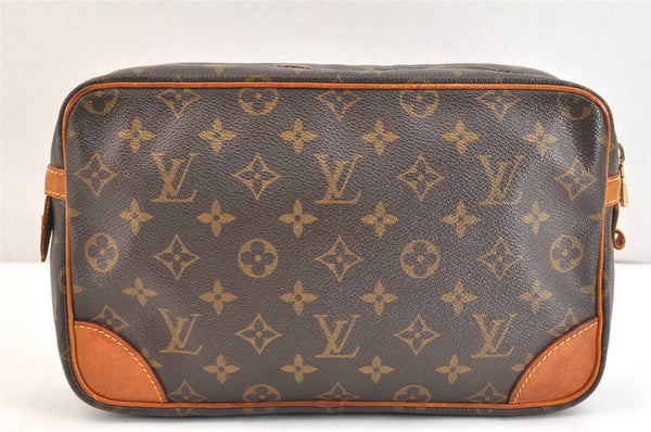 Authentic Louis Vuitton Monogram Compiegne 28 Clutch Hand Bag M51845 LV 7240K