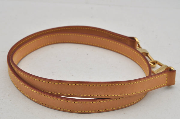 Authentic Louis Vuitton Leather Shoulder Strap Beige 39.4" LV 7243J