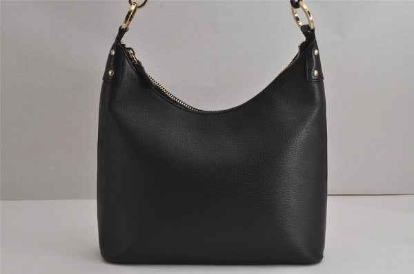 Authentic GUCCI Vintage Shoulder Hand Bag Purse Leather 115003 Black 7244J