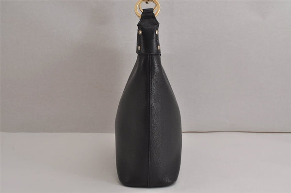 Authentic GUCCI Vintage Shoulder Hand Bag Purse Leather 115003 Black 7244J