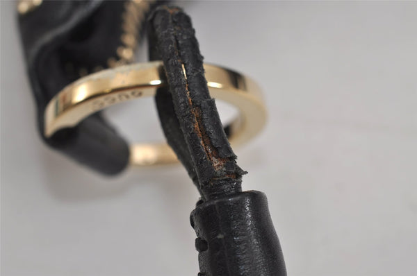 Authentic GUCCI Vintage Shoulder Hand Bag Purse Leather 115003 Black 7244J