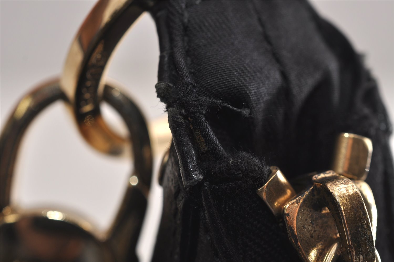 Authentic GUCCI Vintage Shoulder Hand Bag Purse Leather 115003 Black 7244J