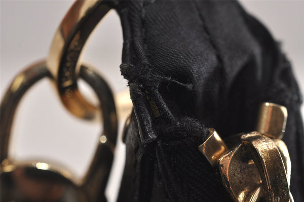 Authentic GUCCI Vintage Shoulder Hand Bag Purse Leather 115003 Black 7244J