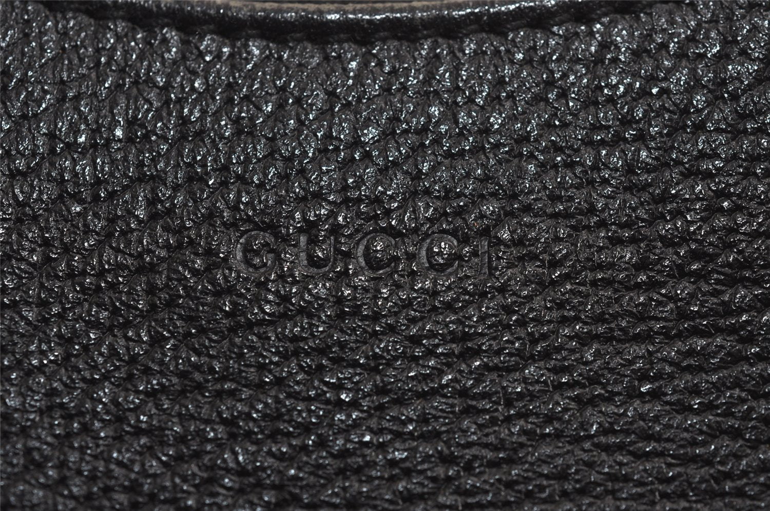 Authentic GUCCI Vintage Shoulder Hand Bag Purse Leather 115003 Black 7244J