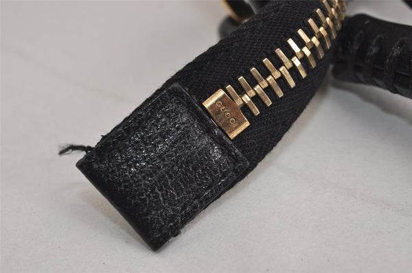 Authentic GUCCI Vintage Shoulder Hand Bag Purse Leather 115003 Black 7244J
